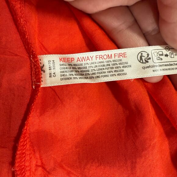 Free People Vintage Summer Midi Dress, Red, S - Picture 3 of 5